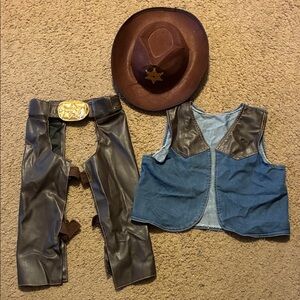 Cowboy Costume Set for Kids - Brown and Blue